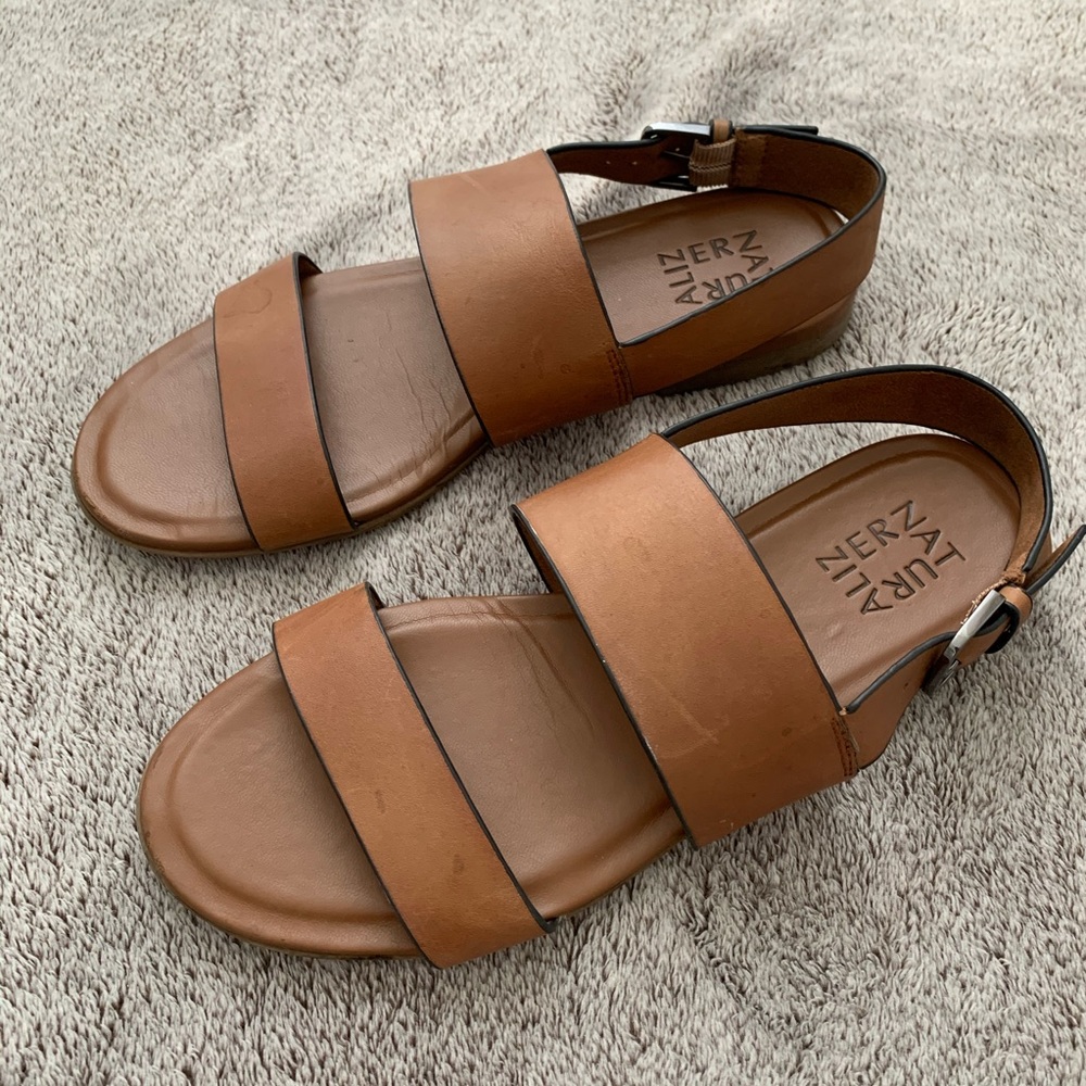 Naturalizer Shaleah Leather Open Toe Sandals - Picture 2 of 7